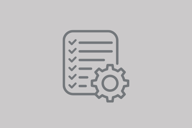 Graphic of checklist and gear.
